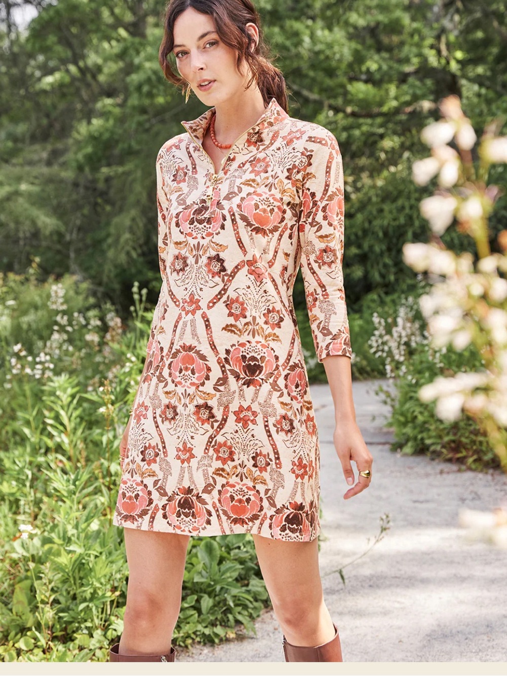 Spartina 449 Nora Half Zip. Medium. - Picture 2 of 9